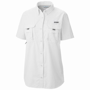 Columbia PFG Bahama™ Shortärmad Skjorta Dam Vita (BWITF4715)